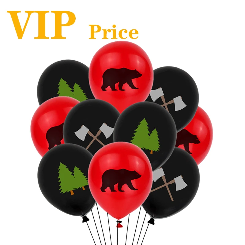 

70 шт. Мультяшные лесные животные воздушные шары Рождественский Жираф топор Медведь Дерево латексные шары лесной зум лесоруб тематические п...