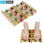 BYEPAIN деревянный роликовый массажер для ног Рефлексология для снятия стресса фитнес здоровье массажер для ног Красочный Массажный ролик облегчение боли