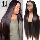 200 плотность, прямые 13х6 HD прозрачные кружевные передние человеческие волосы, парики без клея, 360 фронтальный парик для черных женщин, полный кружевной парик
