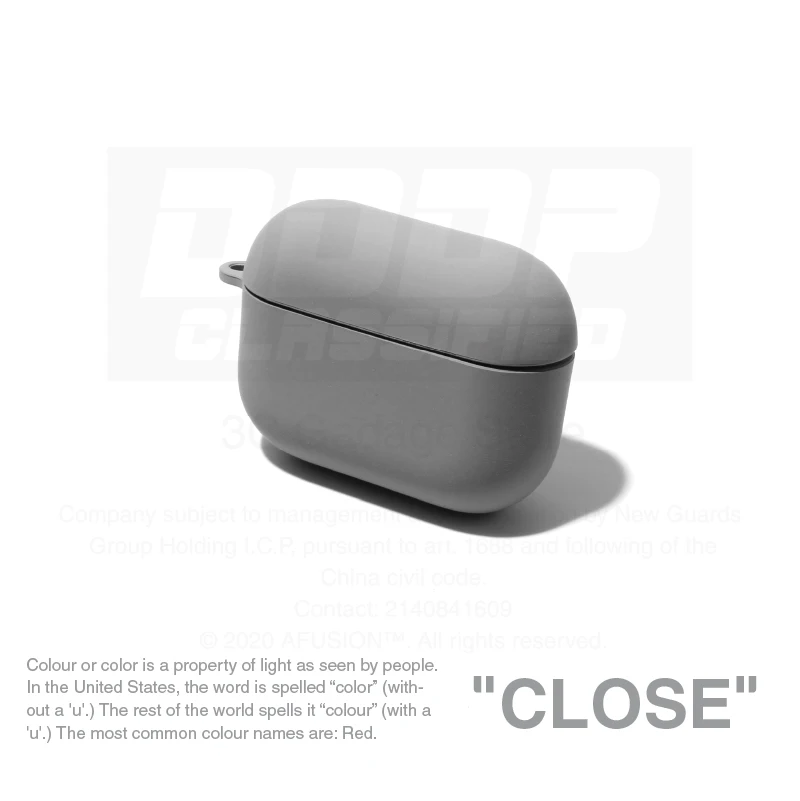 

Hard PC Protective Pure Colour Case For Airpods 1/2 pro cute fun gadget with keychain carabiner hook accessories(Concrete Gray)