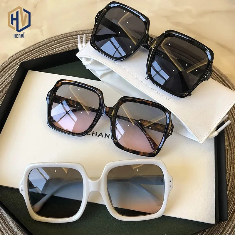 

Vintage Oversize Square Sunglasses Women Luxury Brand Big Frame Women Sun Glasses Black Fashion Gradient Female Glasses Oculos