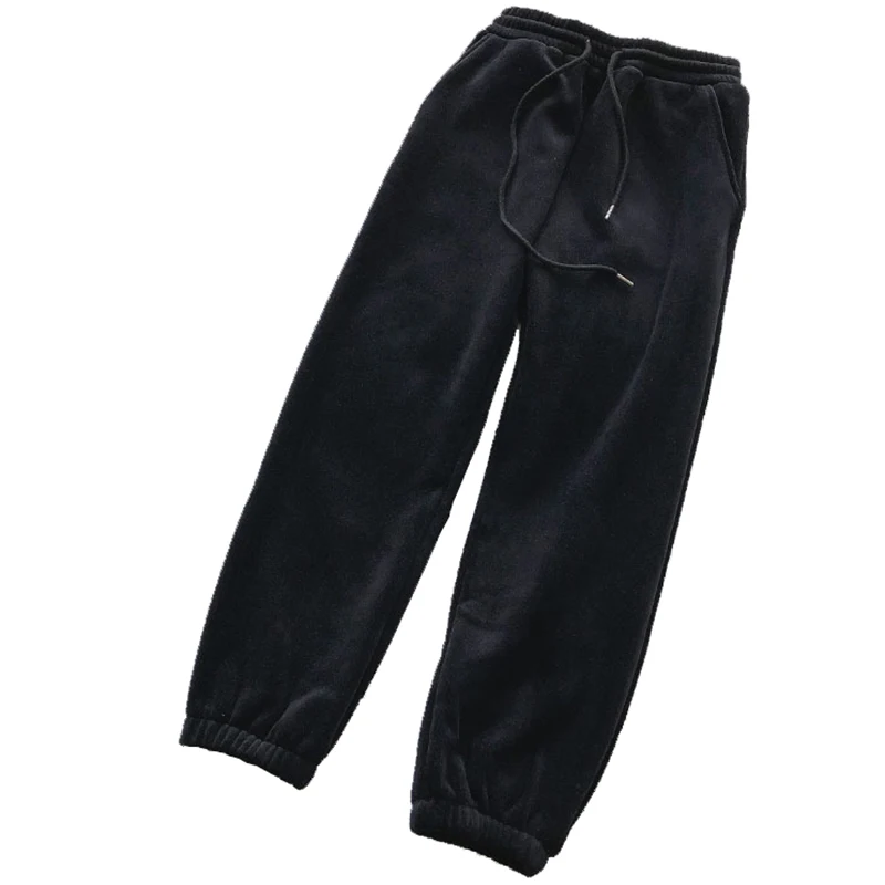 

Winter Plush women's sports pants loose Leggings show thin versatile Harlem pants casual thermal pants