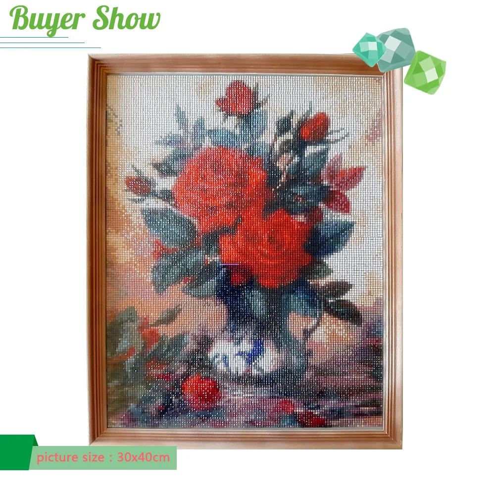 Алмазная живопись цветок вышивка крестиком полноразмерная цветочные картины