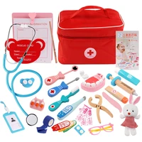 pretend role play doctor game toy set nurse injection medical kit classic medicine simulation wood kids toys for children