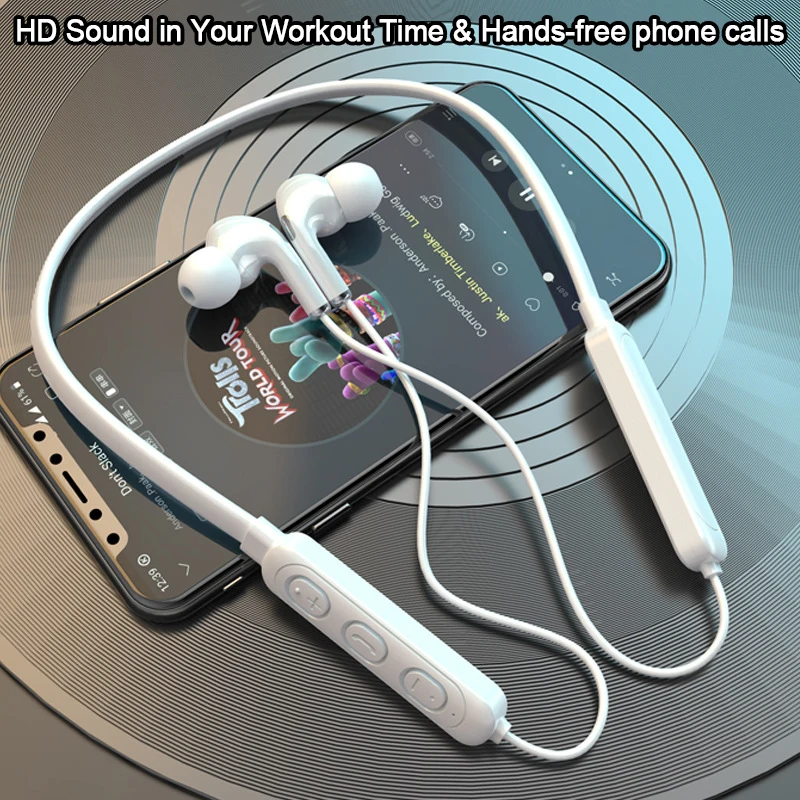 Спортивные Bluetooth-наушники с шейным ободом беспроводные наушники микрофоном