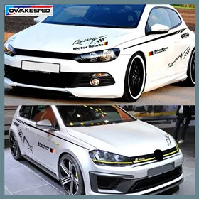 Clubsport Стайлинг углеродного волокна наклейка автомобиля боковая юбка стикеры автомобилей Аксессуары для Volkswagen Golf 7 MK7