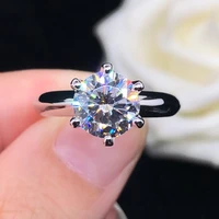 solid platinum pt950 ring 0 5ct round diamond engagement ring statement wedding jewelry for lady d color vvs1 beautiful box
