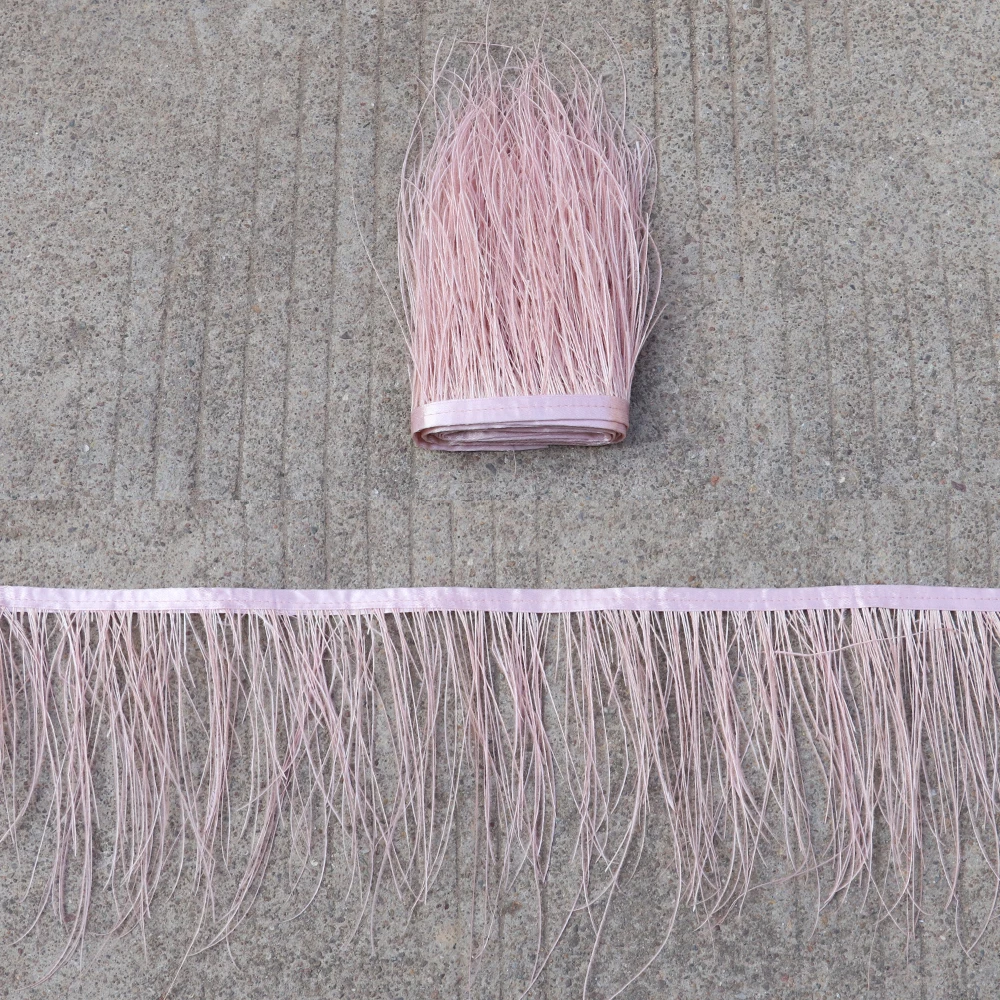 

5M Leather Pink Natural Peacock Feather Trim Width 13-18cm Feather Ribbon wedding Clothing Dress sewing Plume Crafts wholesale