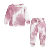 childrens sets casual spring autumn tie dyed 2pieces set kids hoodies tracksuit and long pants for boys and girl clothing sets