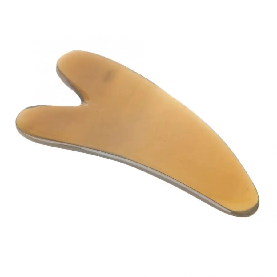 Скребок гуаша с натуральным Рогом ручной роликовый массажер для тела снятие