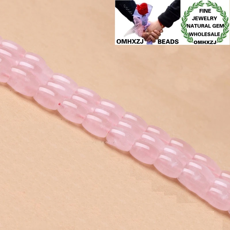

OMHXZJ оптовая продажа ZB221 10*14 12*16 14*18 мм DIY браслет ожерелье ювелирные изделия аксессуары натуральный камень мелкий розовый кварц бисер