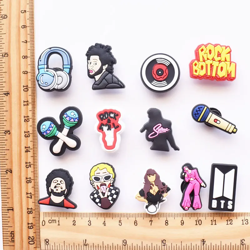 

Hot Sale 10/25PCS Mixed Shoe Charms Accessories Black Girl Magic PVC Shoe Decoration for Croc Kids Party X-mas Gifts