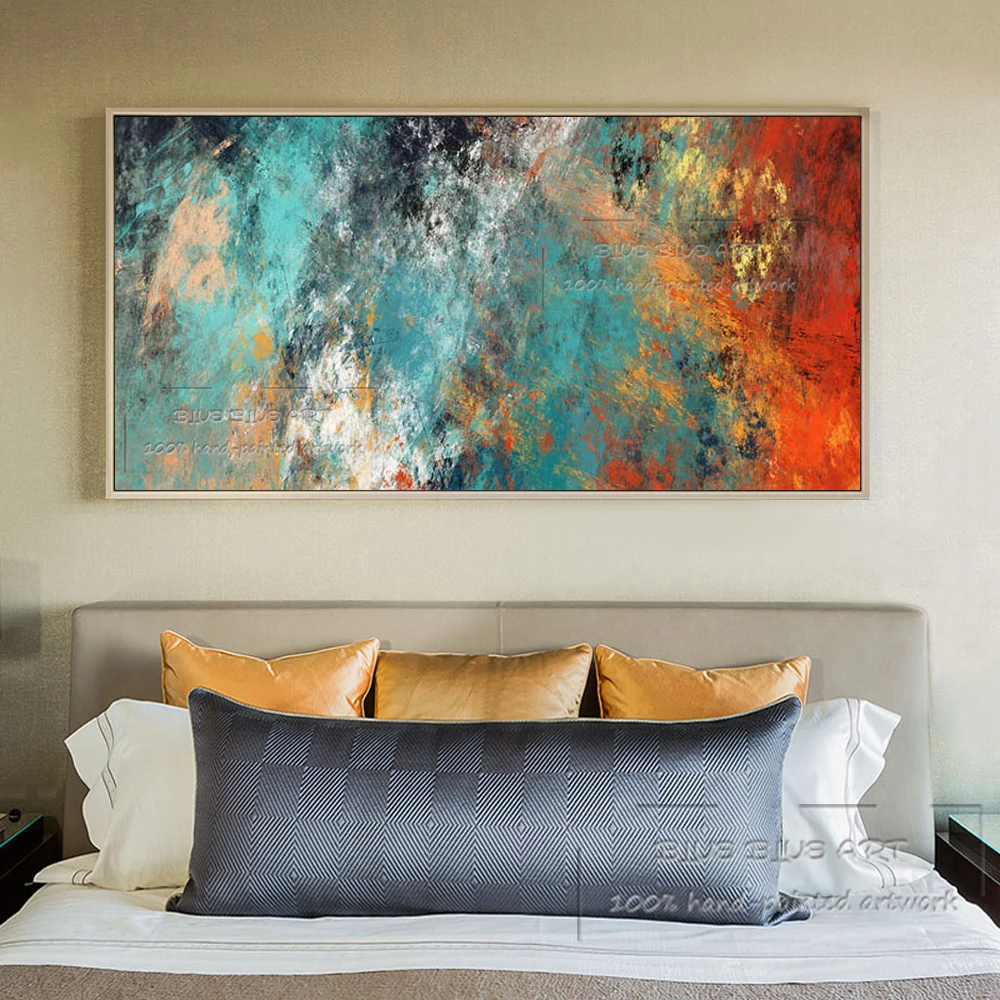 New Arrivals Hand-painted Gorgeous Abstract Oil Painting on Canvas Modern for Bedroom Decoration | Дом и сад