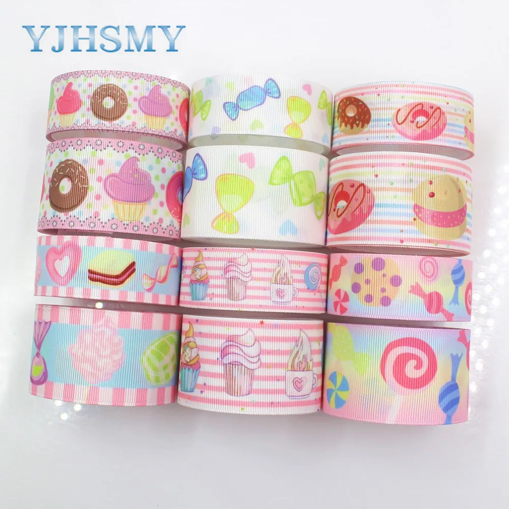 YJHSMY, I-191007-2382, 25/38 мм 10 ярдов торт grosgrain ленты, Свадебная вечеринка, на низком каблуке, с декоративным бантом кепки DIY аксессуары украшения материал