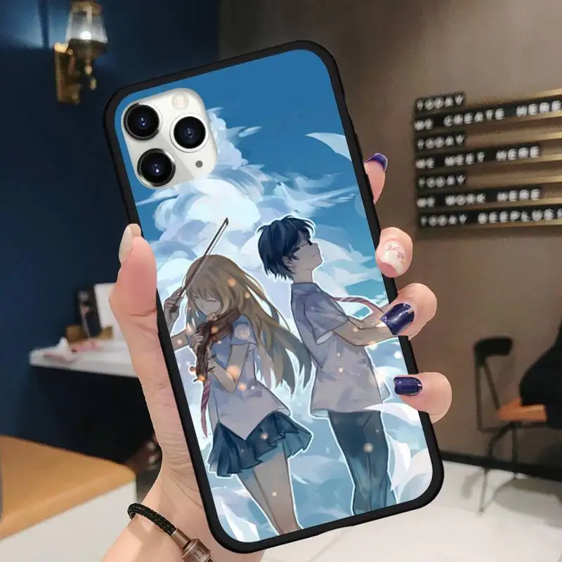 

Your lie in April Phone Case for iPhone 11 12 pro XS MAX 8 7 6 6S Plus X 5S SE 2020 XR Soft silicone
