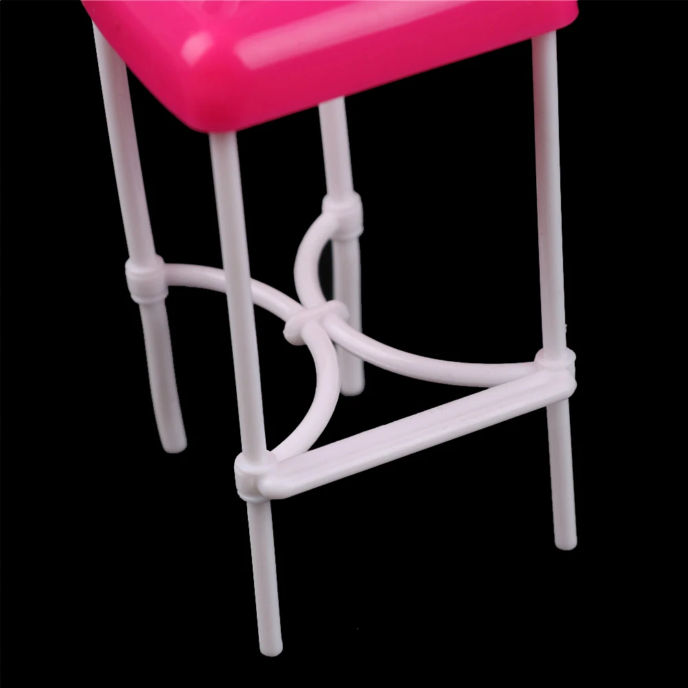 

New 1PC 1:12 Scale Plastic Bar Chair For Dollhouse Miniature Furniture Doll House Decor Classic Toy for Kids Dolls Accessories