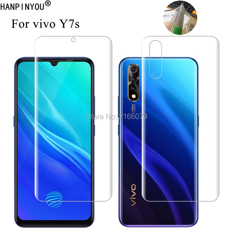 For vivo Y7s 6.38&quot Soft TPU Front Back Rear Full Cover Screen Protector Transparent Protective Film + Tools (Not Tempered Glass) |