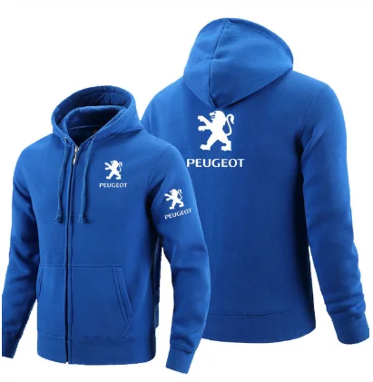 

2020 NEW For Peugeot Logo Zipper Sweatshirt Men Zipper Hoodies Autumn Hoodie Winter Long Fashion Casual Clothes 015