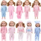 Кукольная одежда мультяшная кукольная Пижама Jumpsui одежда с капюшоном для куклы 14 дюймов и 36 см детская Милая одежда с принтом Аксессуары для девочек игрушка
