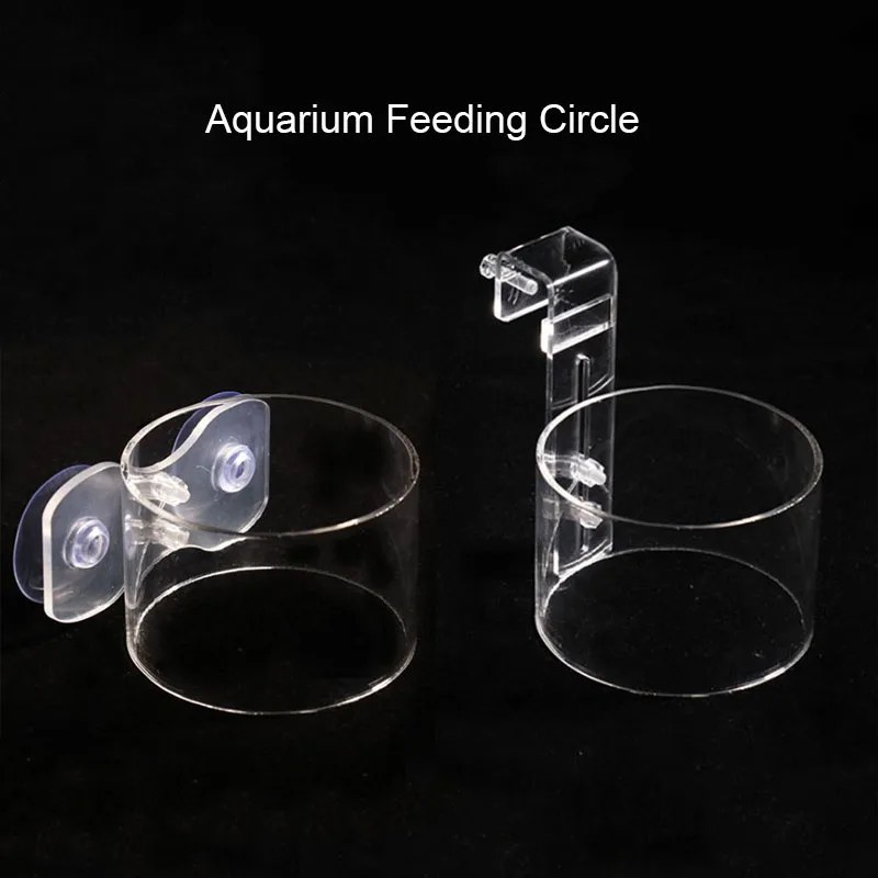 

New Aquarium Feeding Ring Fish Tank Station Floating Food Tray Feeder Aquarium Accessory with Strong Suction Cup or Hook
