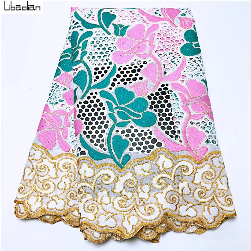 

Punch Holes Nigerian Swiss Voile Lace Switzerland Soft Orange African Swiss Cotton Lace Fabric With Cord Laces 5yards/pcs M29-20