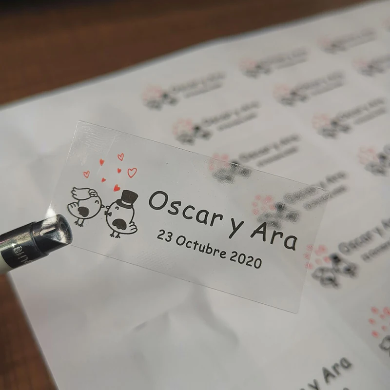 100 шт. персонализированные свадебные этикетки с пузырьками наклейки на заказ