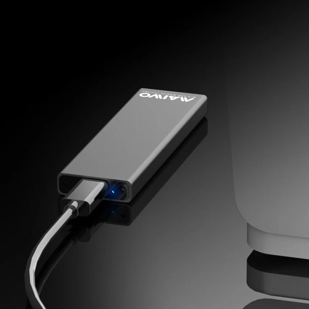 

K1688S USB 3.1 Type-C SSD Enclosure Case Aluminum Alloy M.2 SATASolid State Disk External Mobile Boxfor Computer Accessories