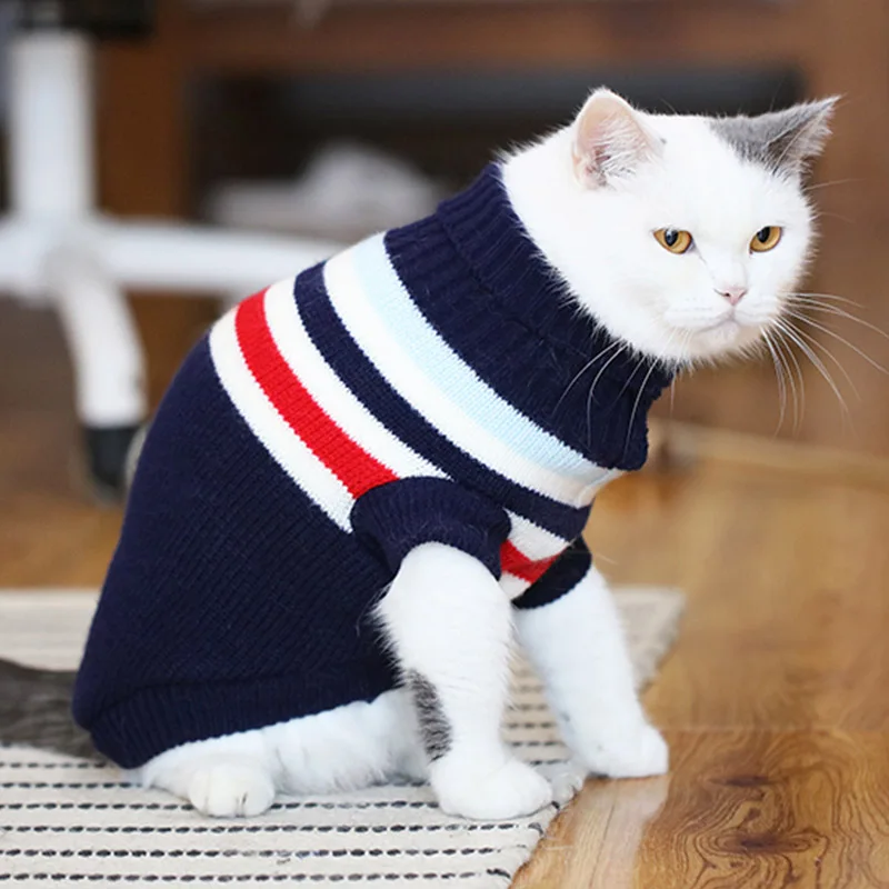 

Winter Cat Sweater Pet Costume Warm Pet Clothes Cat Clothing for Cats Katten Kedi Giyim Mascotas Gato Pets Products for Animals