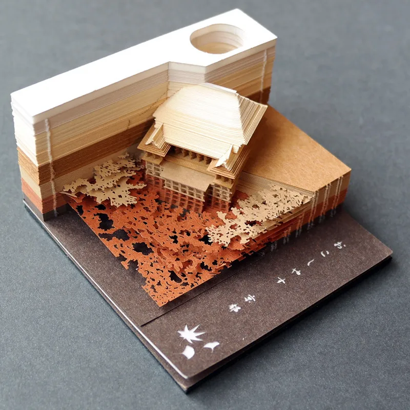 Omoshiroi блок 3D бумага из блакнота для Новинка всемирно известный модели зданий