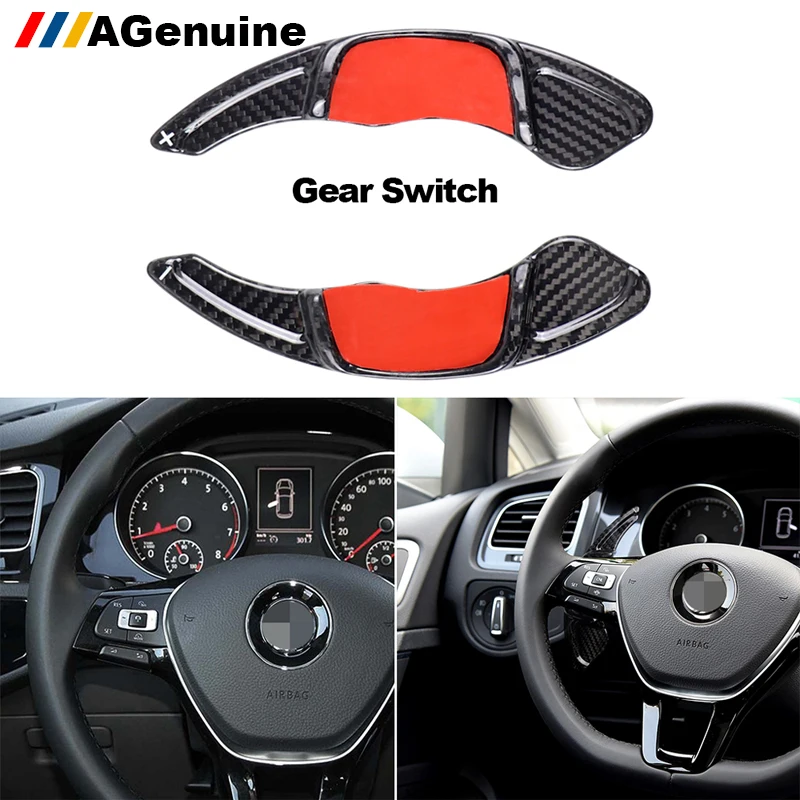 

Hi-end Real Carbon Fiber Car Gear Switch For VW Golf MK7 MK7.5 GTI R