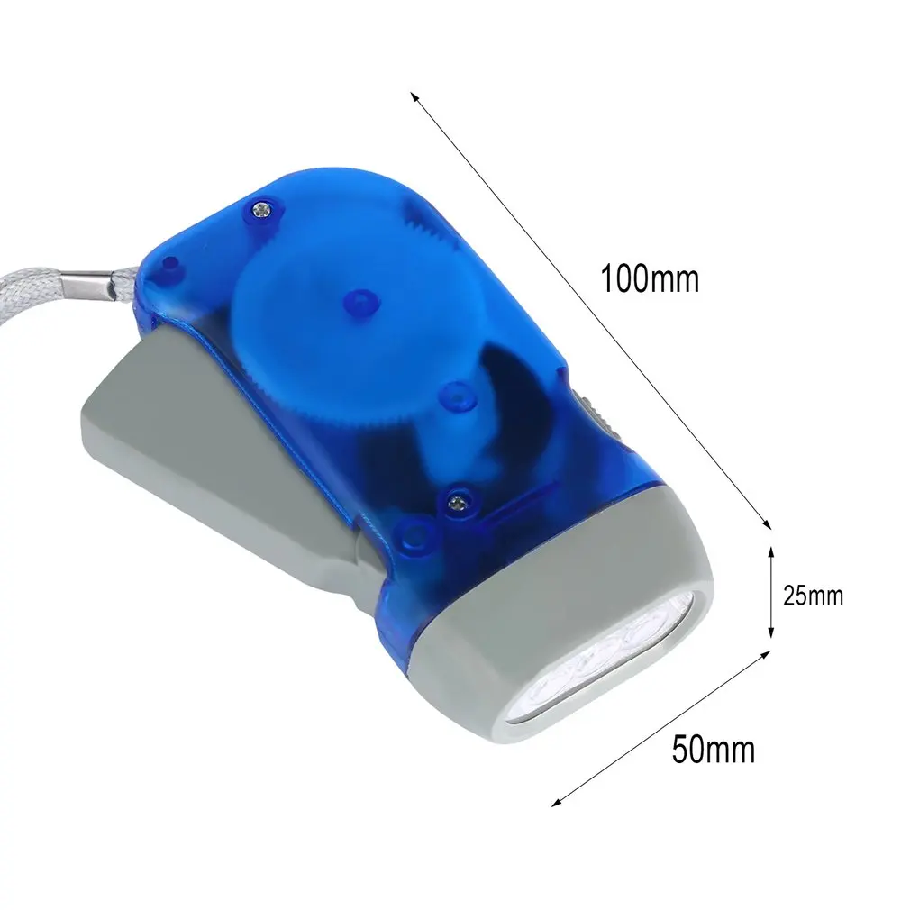 3 LED Hand Pressing Dynamo Crank Power Wind Up Flashlight Torch Light Press Camping Lamp for Outdoor Home | Безопасность и защита