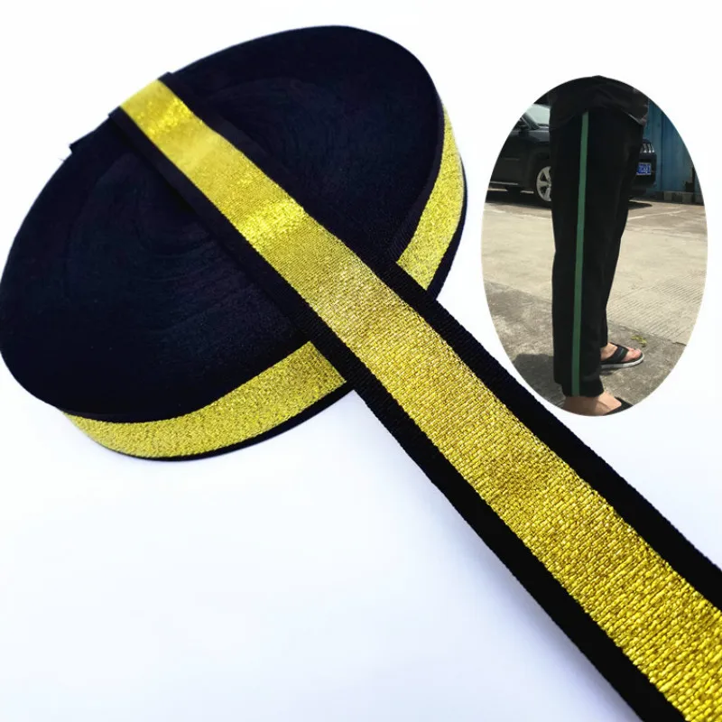 1 м 3 см широкие неэластичные золотые серебряные спортивные брюки из ткани