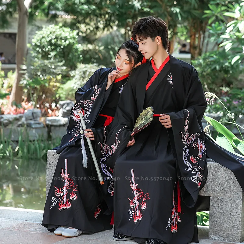 Парная традиционная китайская одежда ханьфу халаты с вышивкой костюм Тан в стиле