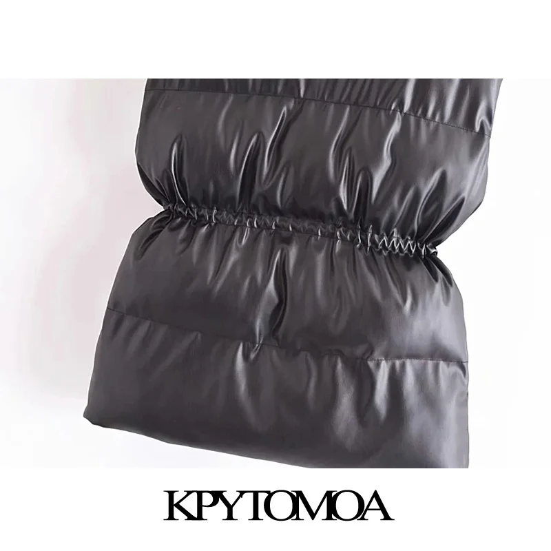 KPYTOMOA женский коллекция 2021 года модный толстый теплый жилет из искусственной кожи
