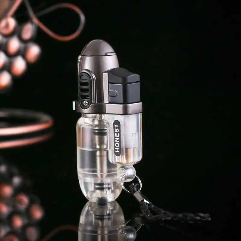 Шнурок Портативный сигары Бутановая Зажигалка Ветрозащитная сигарета легче чем