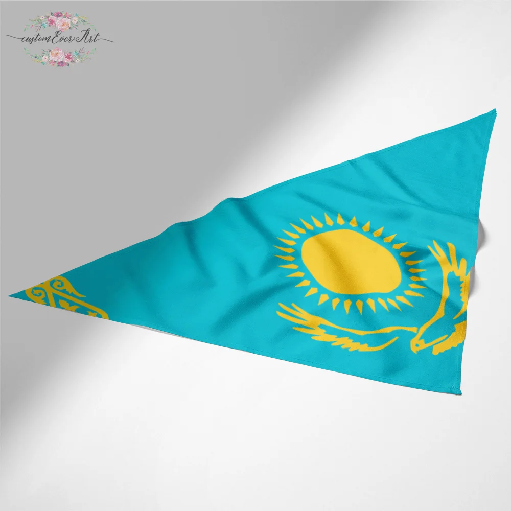Казахстанский флаг собаки бандана Большие Ошейники для шарф животных собака