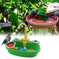 portable easy using parrot bath tub kitchen sink faucet toys premium bird bath tub delicate craft for pet owner