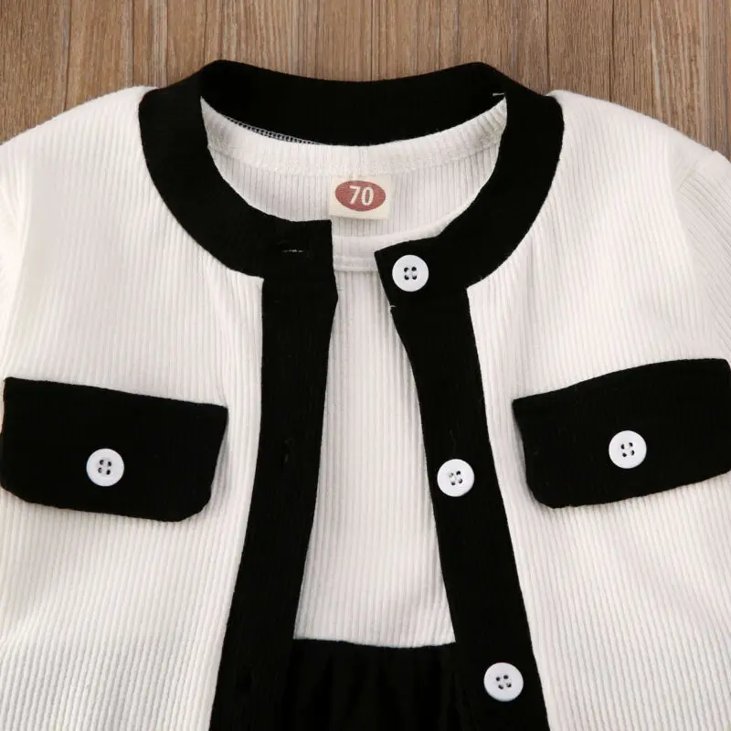 Комплекты модной одежды для маленьких девочек верхняя одежда с длинными