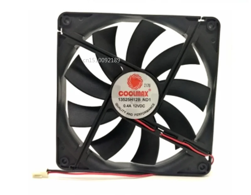 

Original 13525H12B ND1 DC12V 0.40A 135x135x25MM 2Lines Computer Cooling Fan