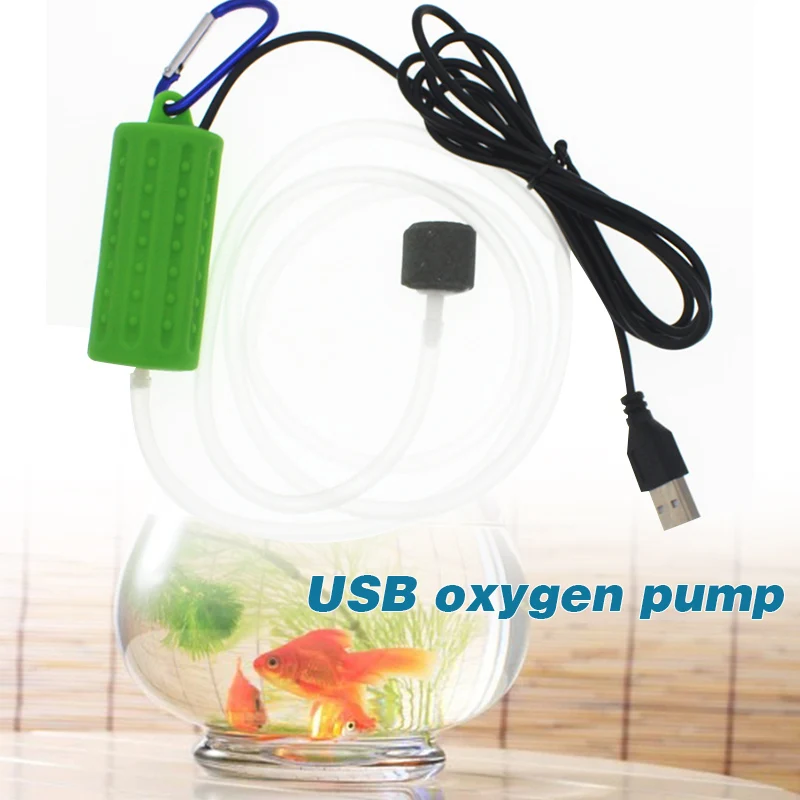 Портативный Миниатюрный аквариум с USB аквариумом кислородный воздушный насос энергосберегающий Ультра тихий ультра-тихий USB насосы цветной автомобильный кислородный насос