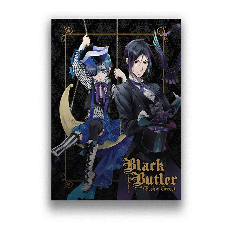 Японские Аниме Плакаты черный дворец с белым покрытием бумажная настенная