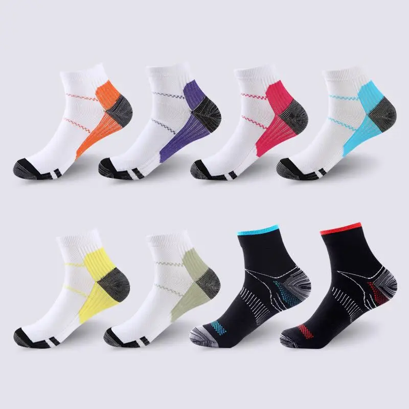 Pack of 3 Ankle Compression Socks,15-20 mmHg is Best Athletic Medical for Men & Women, Running, Flight, Travel, Nurses,Football