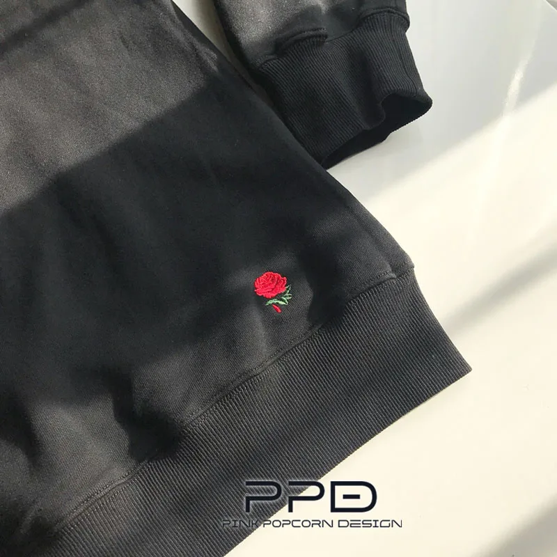 Classic Clockwork Orange Print Embroidered Fleece Loose Street Wind Round Neck Pullover | Женская одежда