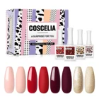 Набор гель-лаков COSCELIA для ногтей для дизайна ногтей 4 шт. Гель-лак для ногтей отмачиваемый полуперманентный комплект УФ-геля требуется УФ светодиодный лампа
