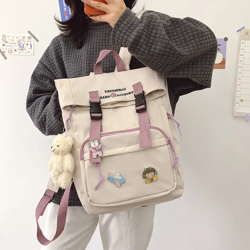 

Japanese Campus Women's Backpacks for Girls Harajuku Mori Schoolbag Female Student Junior High School Backpack Women Luxury 2021