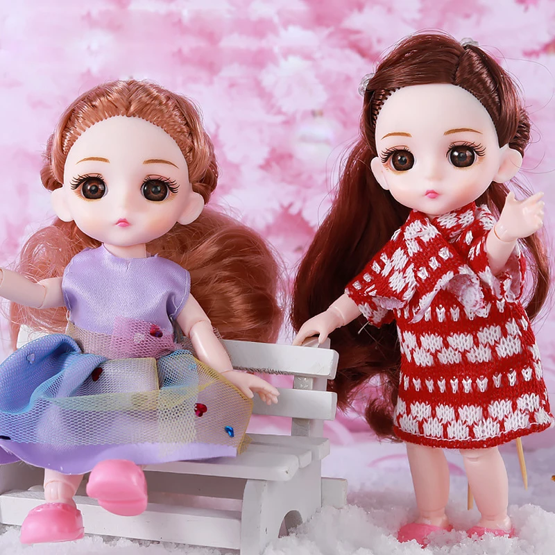 

Moveable Jointed 16cm Dolls Changeable Clothing Toys Lovely Gift Box Princess Children Toy Fashion Dolls Christmas Birthday Gift