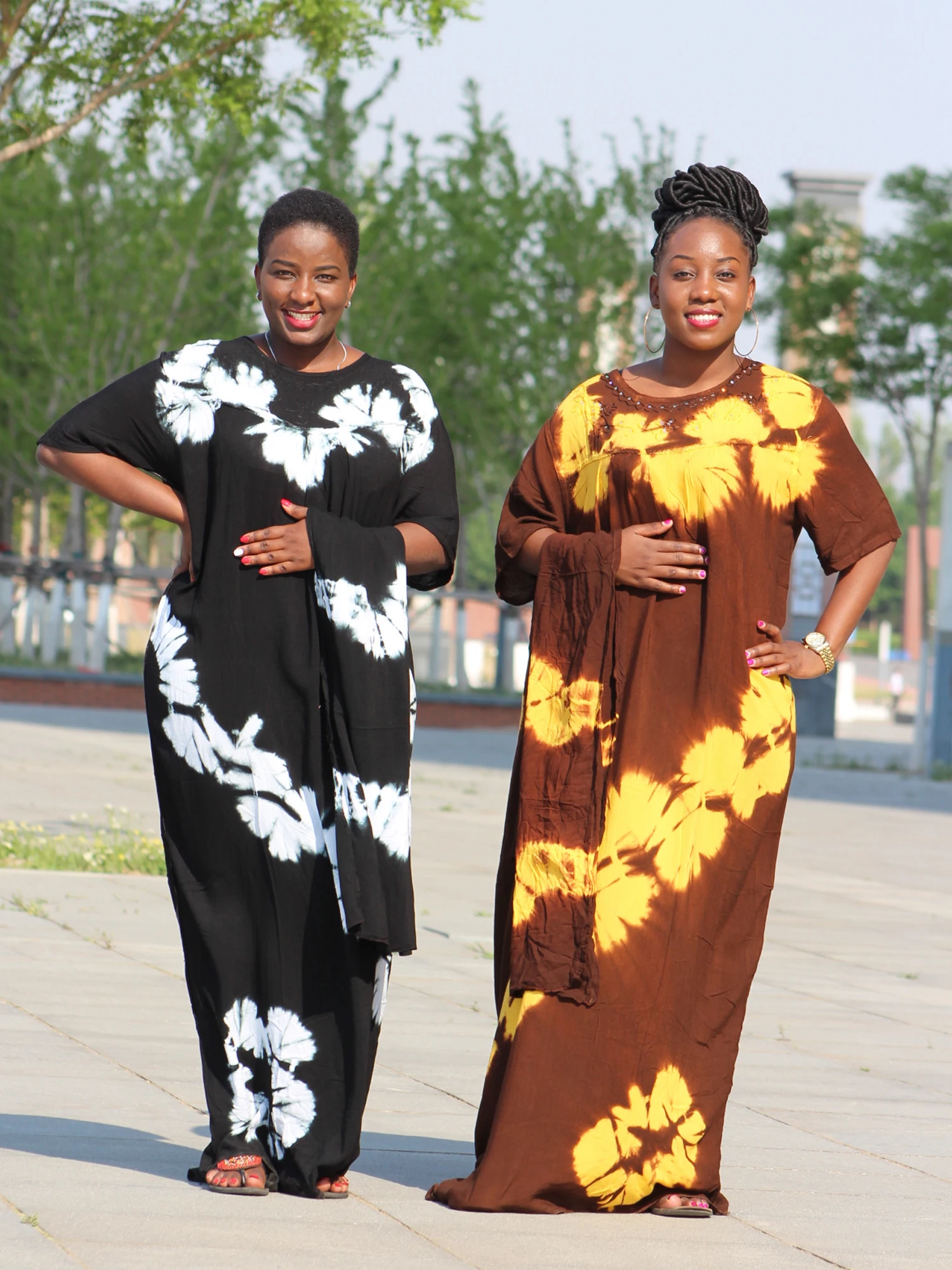 Новинка 2019 африканская мода Новое поступление окрашенный галстук кафтан горячее