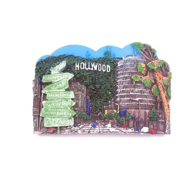 Мировой тур магнит на холодильник сувенир Ангкор-Ват Камбоджа Лас-Вегас Голливуд