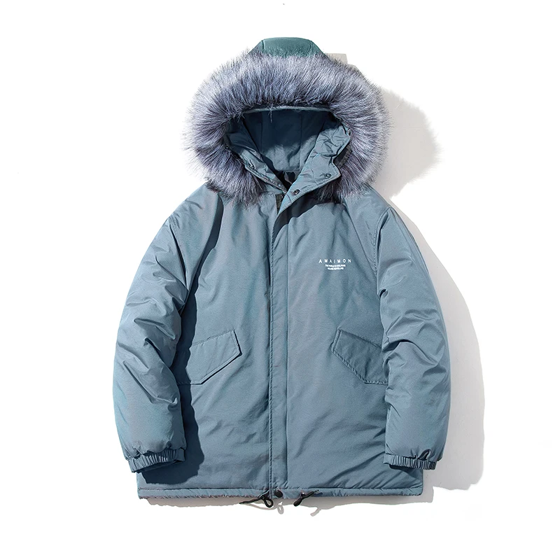 Winter Jacket Men 2020 Fur Collar Hooded Thick Warm Cotton Outwear Man Patchwork Parka and Coats Windbreaker Parkas Male M-5XL