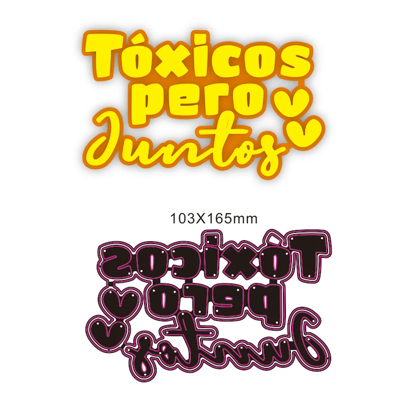 

New Spanish words metal cutting die mould scrapbook decoration embossed photo album decoration card making DIY handicrafts